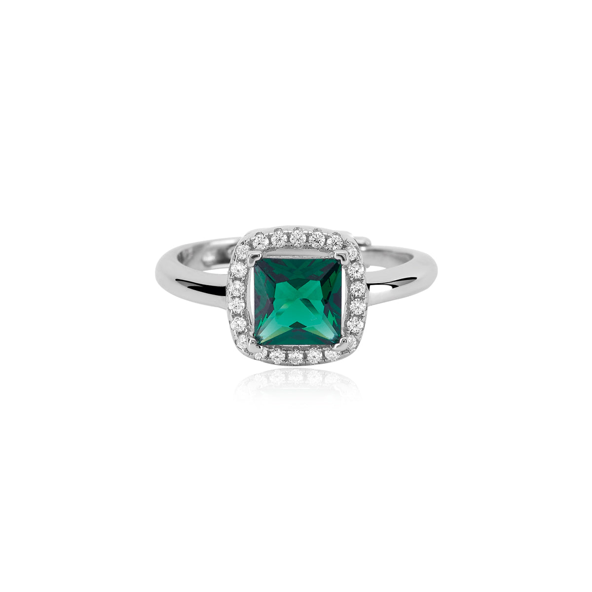 MABINA - Silver Ring with Emerald