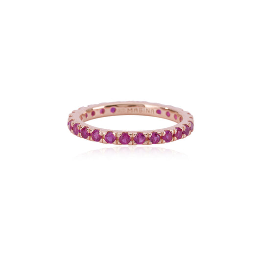 MABINA - Eternity Ring Synthetic Rubies