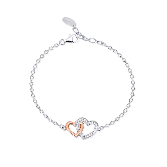 MABINA - Bracciale Cuori Intrecciati