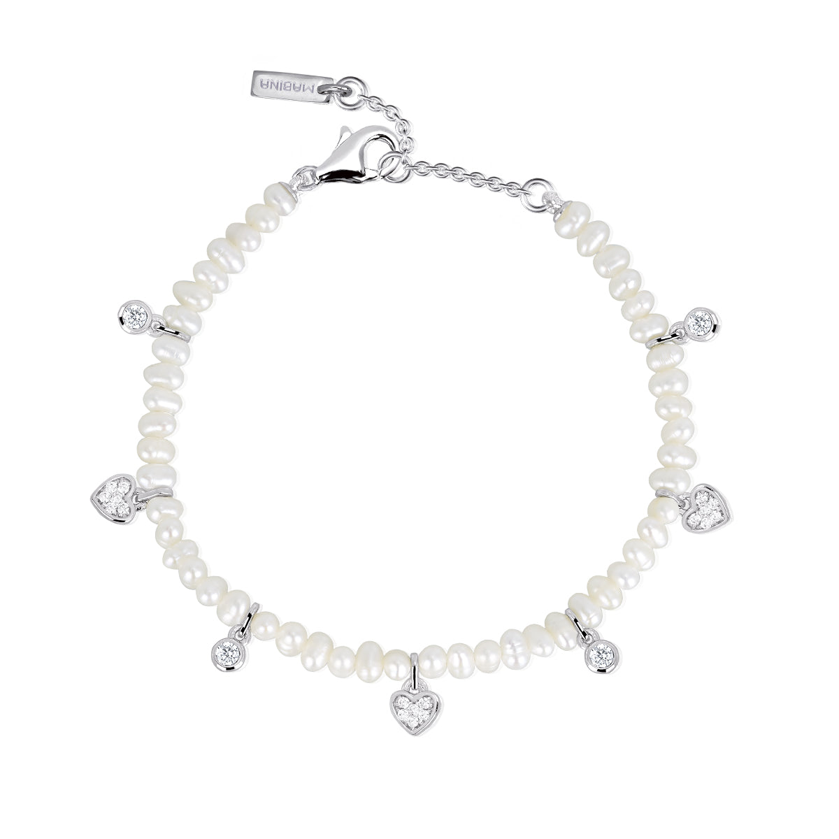 MABINA - Pearls and Hearts Bracelet