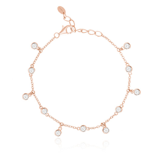MABINA - Bracelet with Rose Silver Light Points