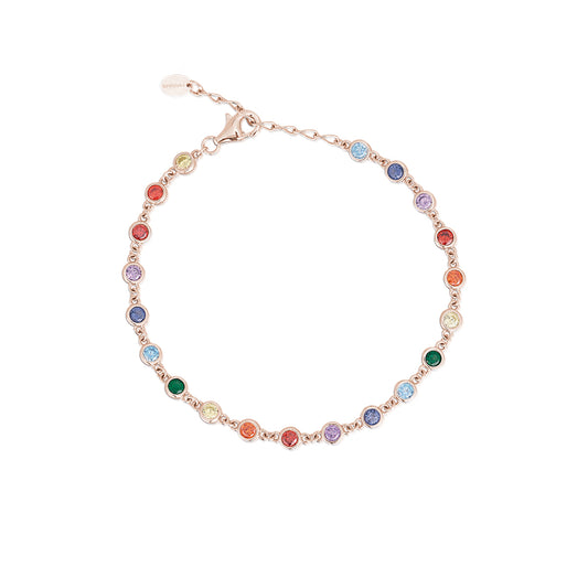 MABINA - Bracelet with Multicolor Zircons