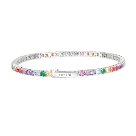MABINA - Bracciale Tennis Multicolor