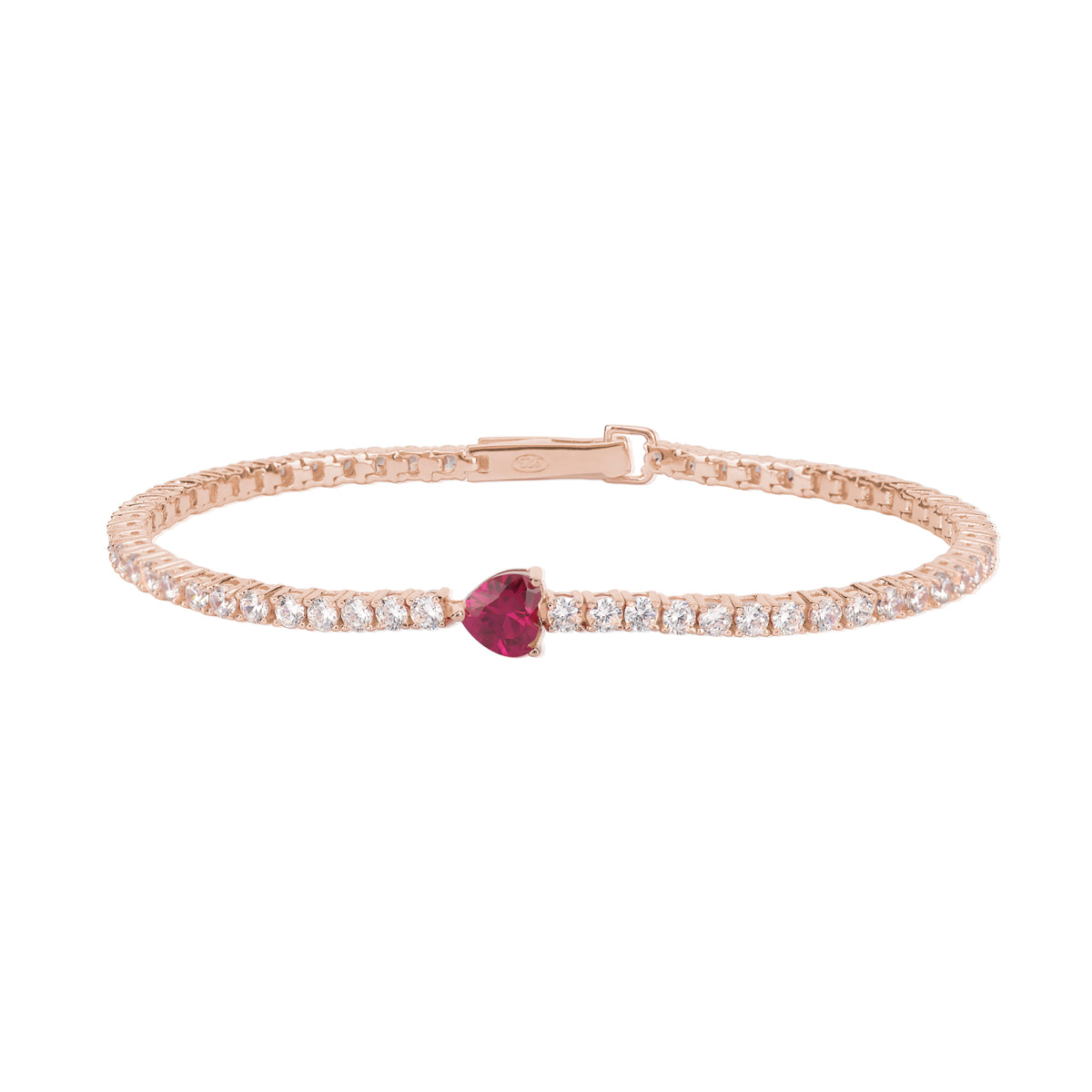 MABINA - Bracciale Tennis con Cuore