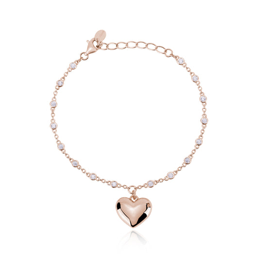 MABINA - Bracciale Cuore Rose