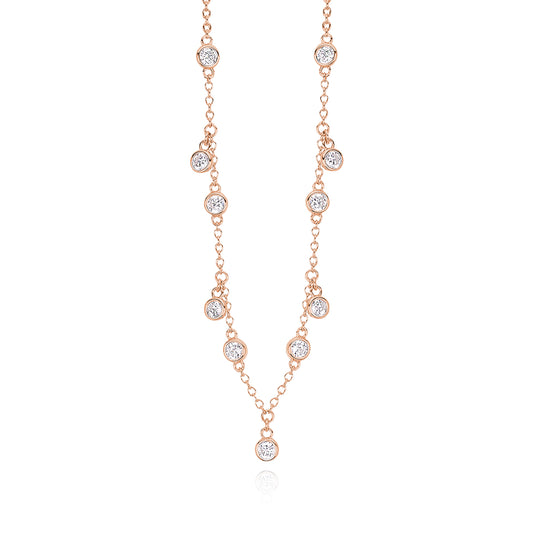 MABINA - Collana Punti Luce Rose