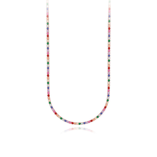 MABINA - Collana Tennis Multicolor