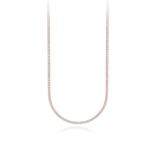 MABINA - Pink Tennis Necklace