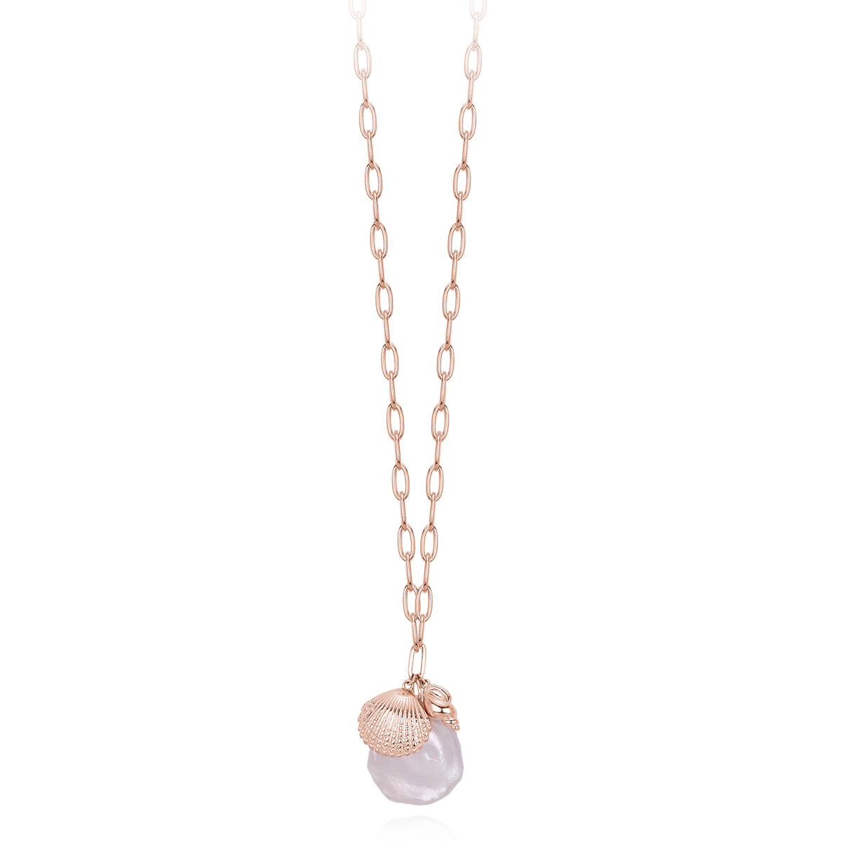 MABINA - Necklace with Shell and Baroque Pearl