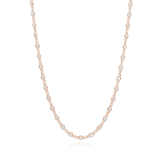 MABINA - Collana Punti Luce Rose