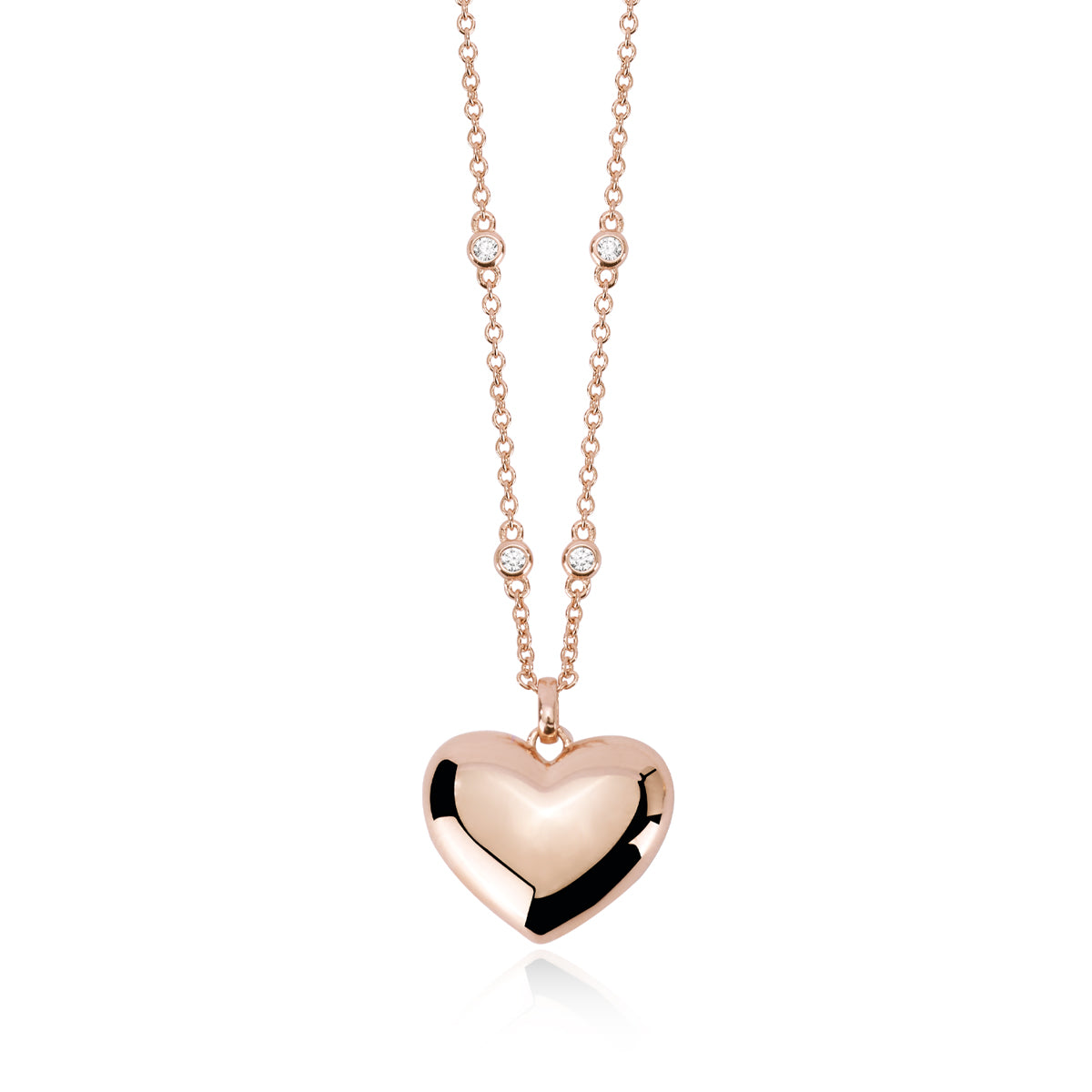 MABINA - Rose Heart Necklace