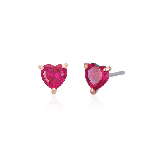 MABINA - Earrings with Synthetic Ruby