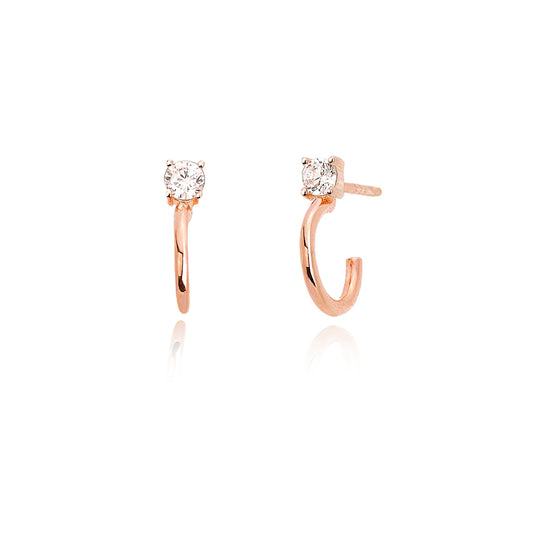 MABINA - Orecchini a Cerchio con Punto Luce