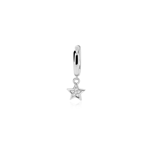 MABINA - Circle With Star Mono-earring