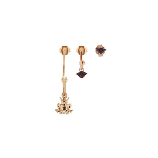 RUE DES MILLE - Orecchini Set Tre Rana Bocca