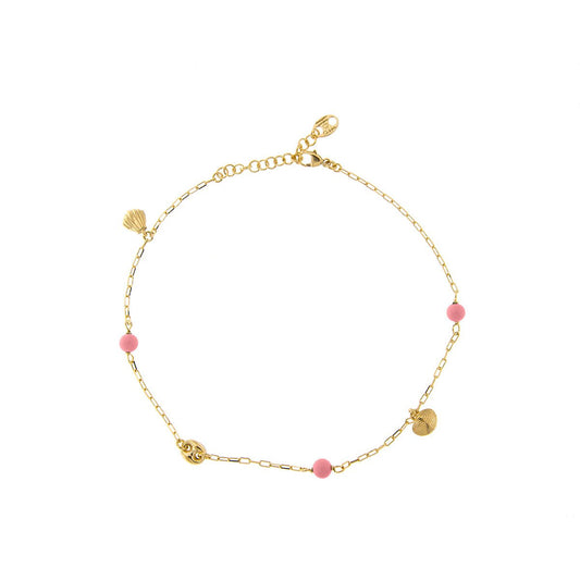 RUE DES MILLE - Pink Navy Anklet