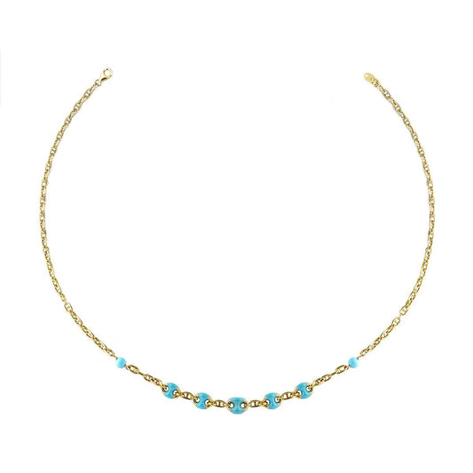 RUE DES MILLE - Collana Maglia Marina Turchese