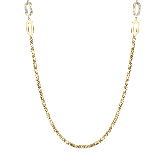 LUCA BARRA - Collana Acciaio Lunga Dorata