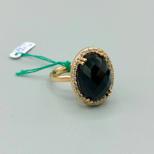 Gioielli Venone - Anello Onice Nera e Diamanti