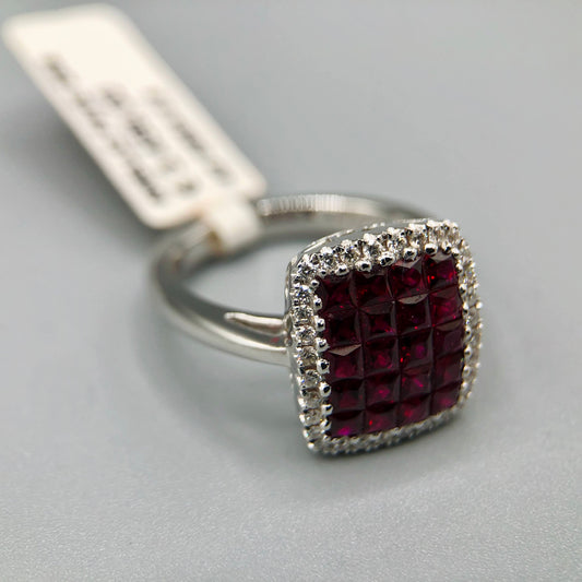 OneGioielli - Anello Pavè Diamanti e Rubini