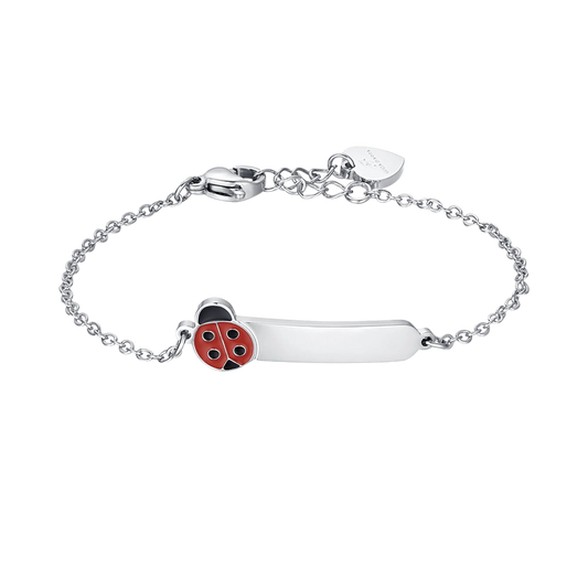 LUCA BARRA - Bracciale Piastrina Coccinella