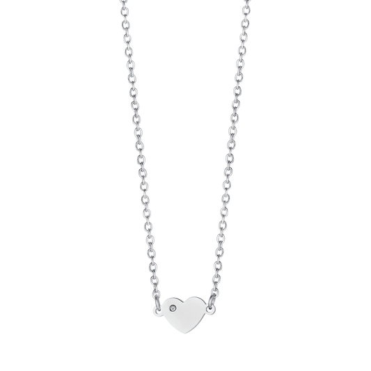 LUCA BARRA - Collana Cuore Acciaio