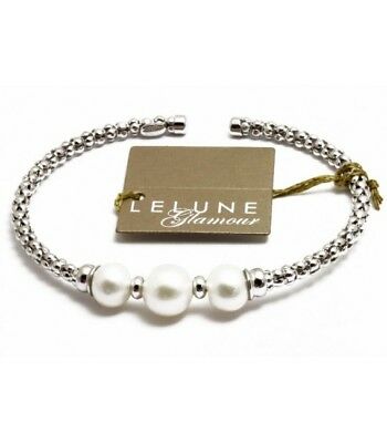 LELUNE - Rigid bracelet with pearls