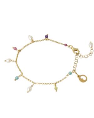 LELUNE - Bracciale con Perle e Spinelli