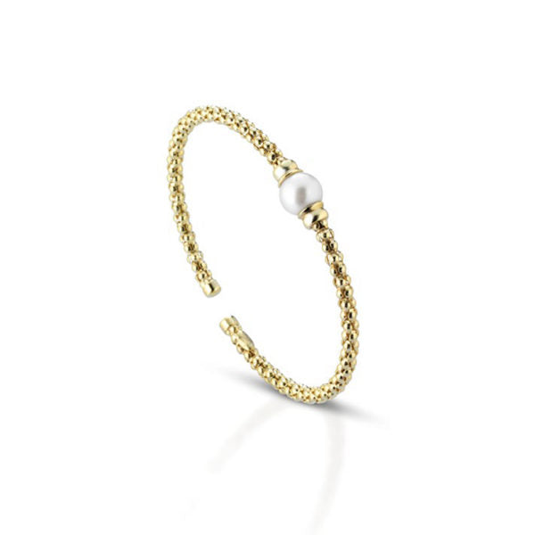 LELUNE - Rigid Rose Bracelet with Pearl