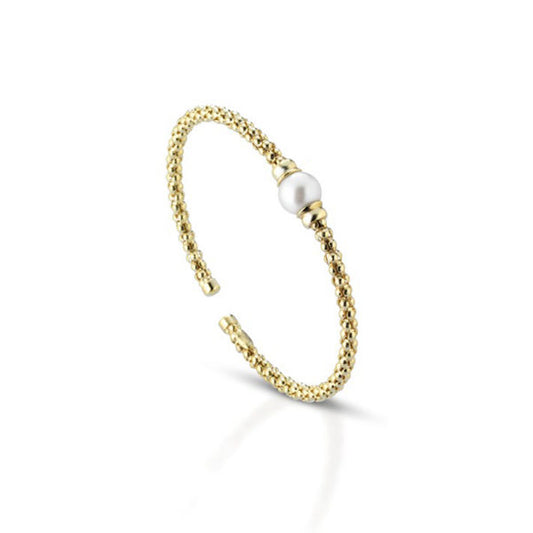 LELUNE - Bracciale Rigido Rose con Perla