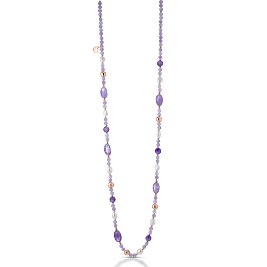 LELUNE - Lavender Jade Necklace with Pearls and Amethyst
