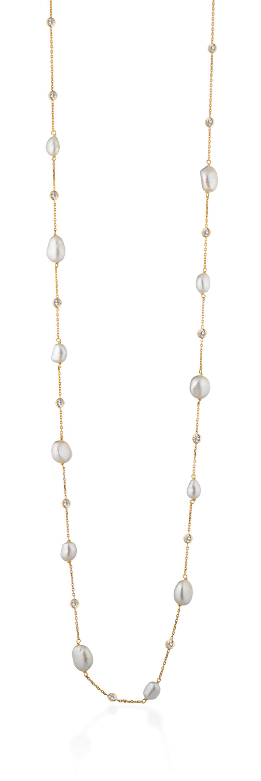 LELUNE - Collana in Argento con Perle Barocche