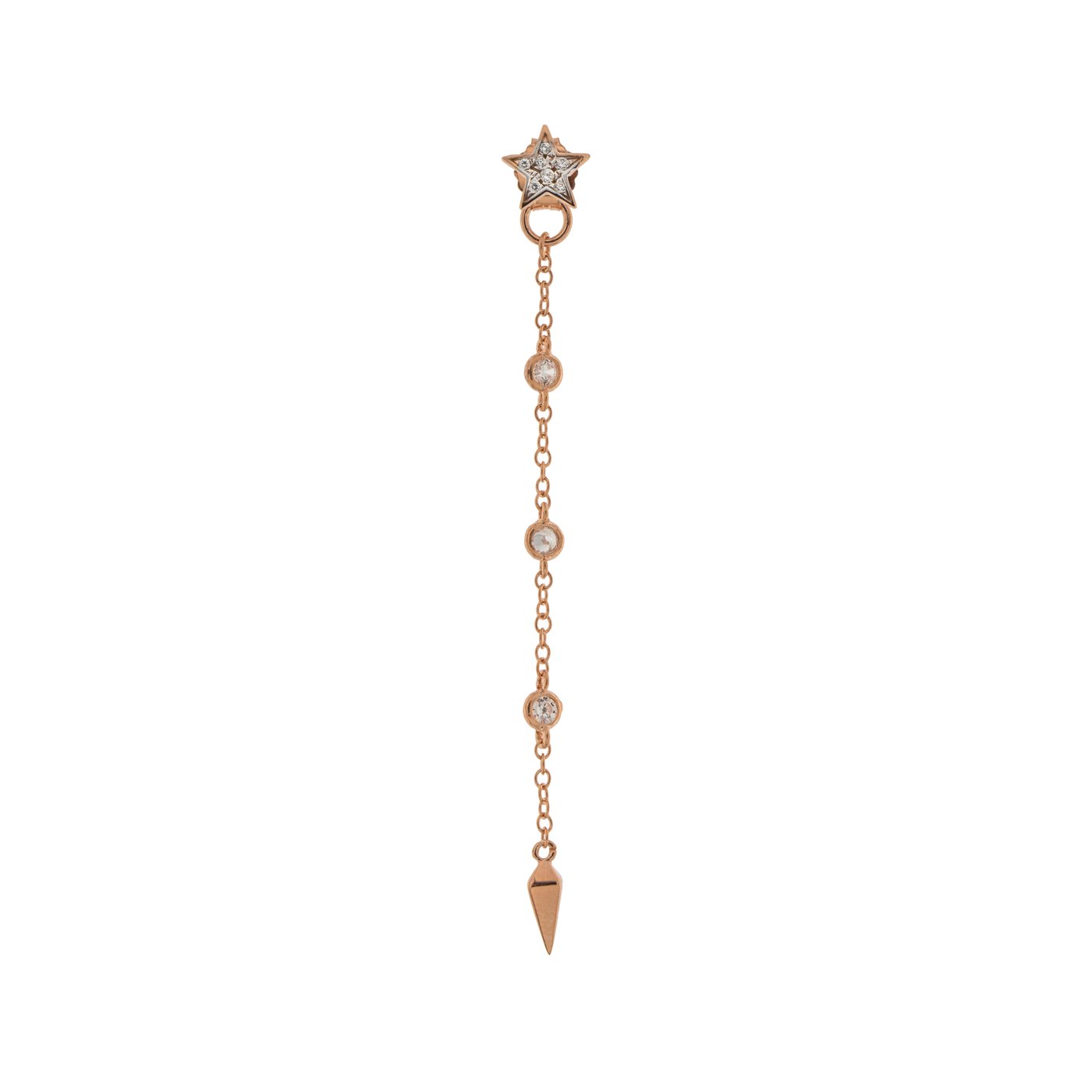 RUE DES MILLE - Single Earring with Chain and Spear