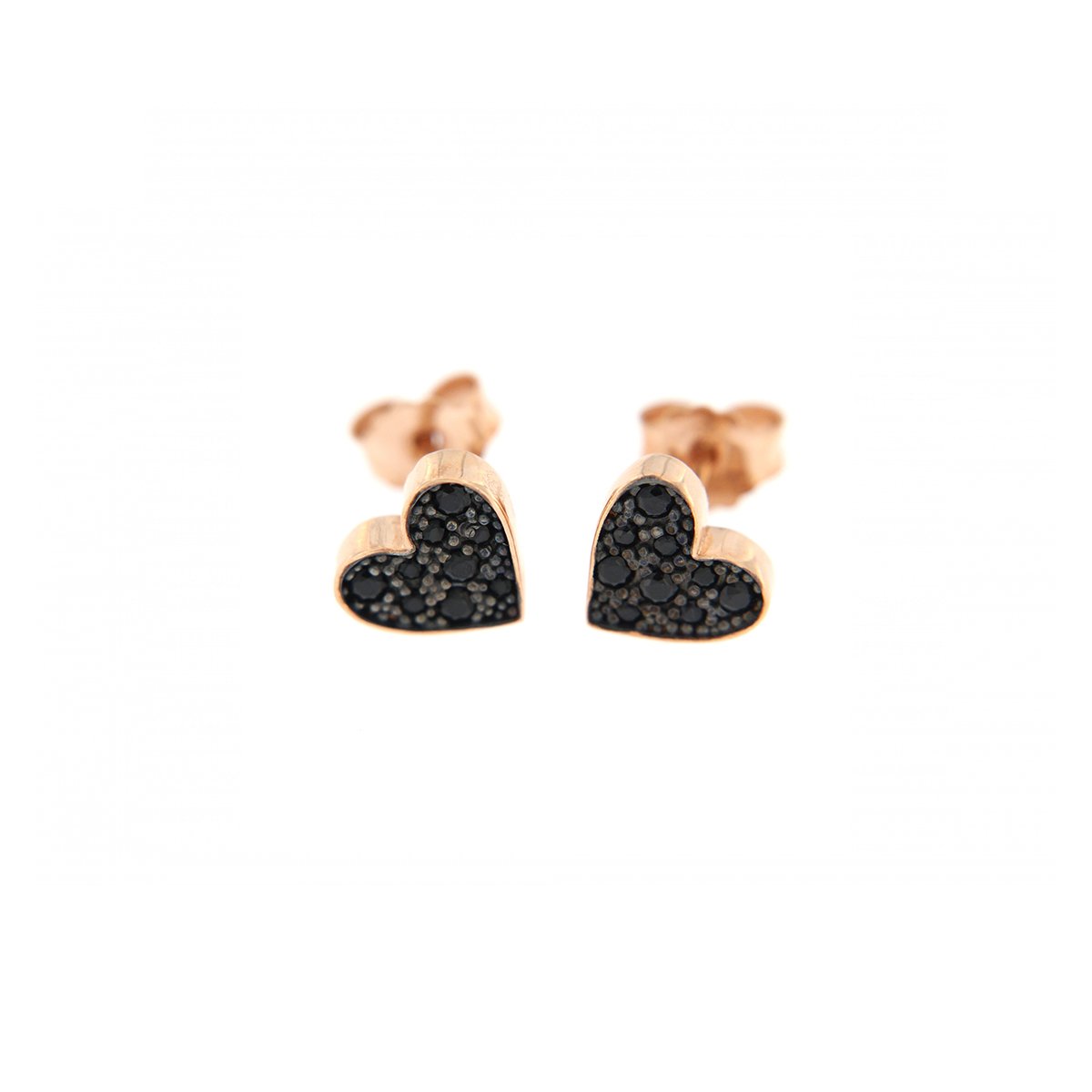 RUE DES MILLE - Hearts Earrings with Zircons