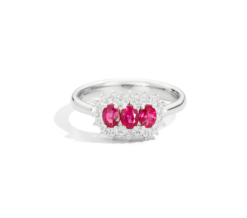 RECARLO - Ring with Rubies and Diamonds