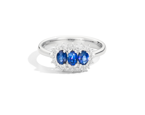 RECARLO - Ring with Sapphires and Diamonds