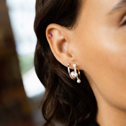 RUE DES MILLE - Mono-orecchino Perla Interna