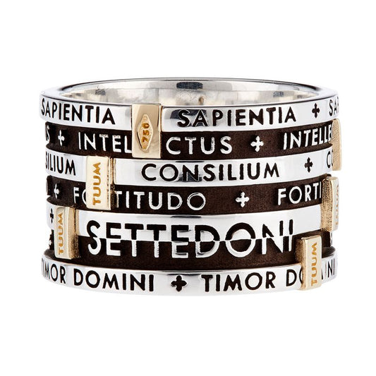 TUUM - 7 Gifts Ring in Silver and Yellow Gold