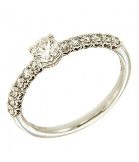RECARLO - Solitaire with Central Diamond and Side Diamonds