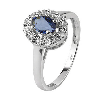 Bliss - Anello Zaffiro e Diamanti