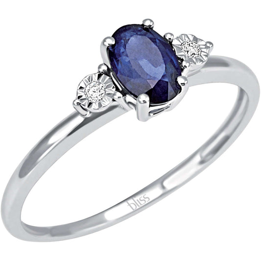 BLISS - Anello con Zaffiro e Diamanti