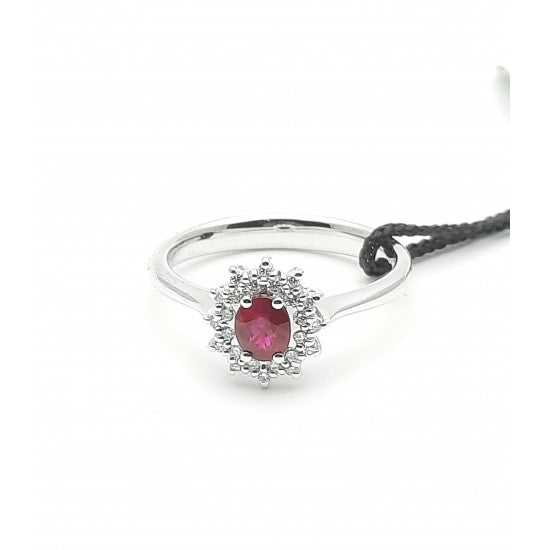 RECARLO - Ring with Ruby and Diamonds