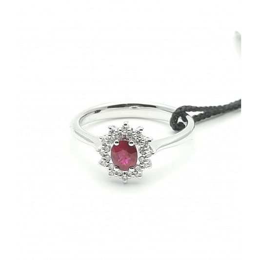 RECARLO - Ring with Ruby and Diamonds