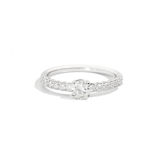 RECARLO - Solitario con Diamante Centrale e Diamanti Laterali