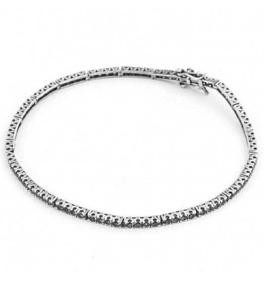 CESARE PACIOTTI - Bracciale Tennis Con Zirconi Neri