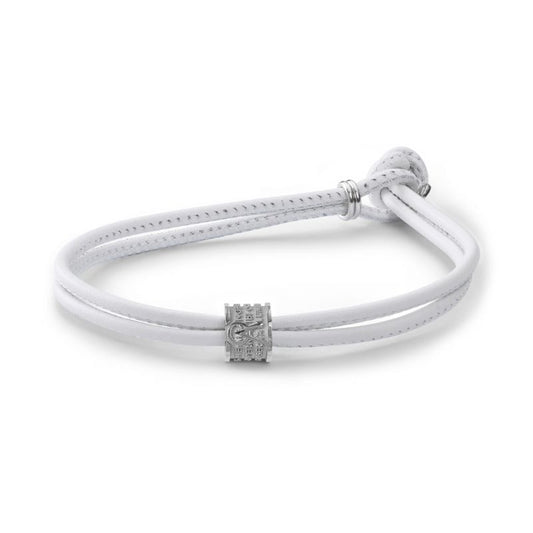 TUUM - Leather and Silver Angel Bracelet