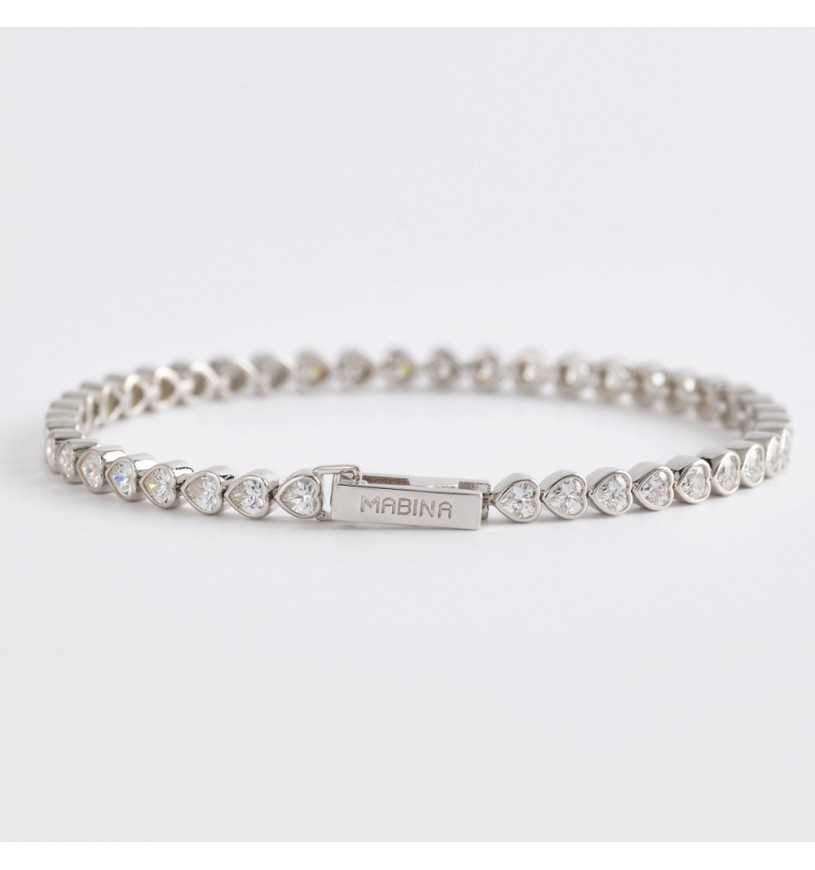 MABINA - Bracciale Tennis Cuore