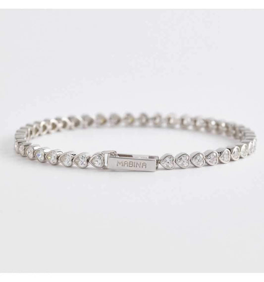 MABINA - Bracciale Tennis Cuore