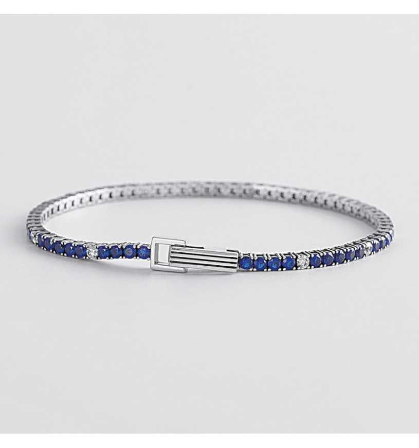 MABINA UOMO - Blue Tennis Bracelet