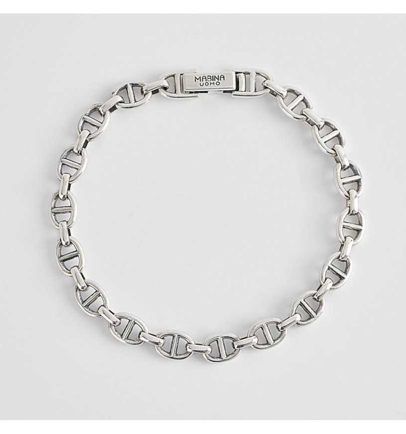 MABINA UOMO - Bracciale a Maglia Traversina